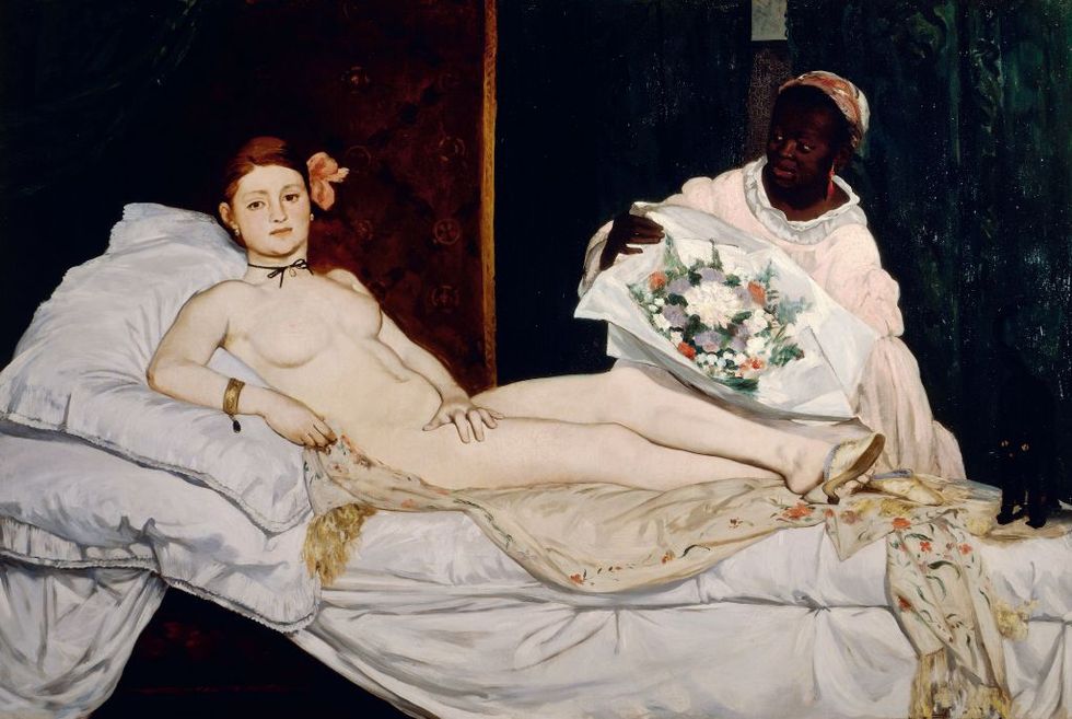 olympia, 1863, by edouard manet 1832 1883, oil on canvas, 130x190 cm photo by deagostinigetty images