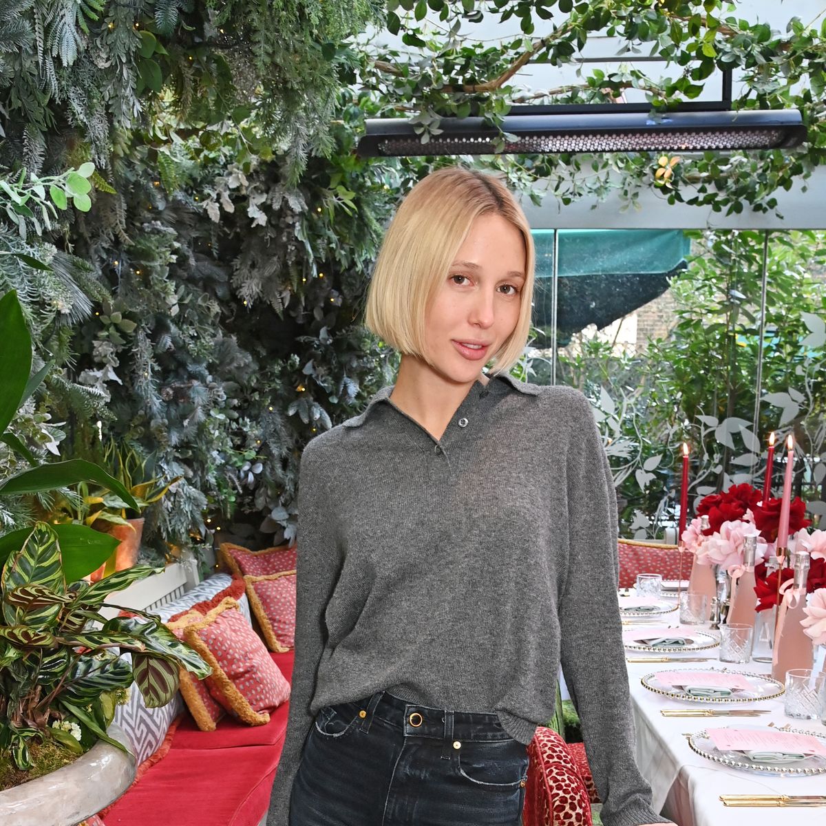 london, england february 01 princess maria olympia of greece and denmark attends poppy delevingnes della vite valentines lunch at the ivy chelsea garden on february 1, 2024 in london, england photo by dave benettgetty images for della vite