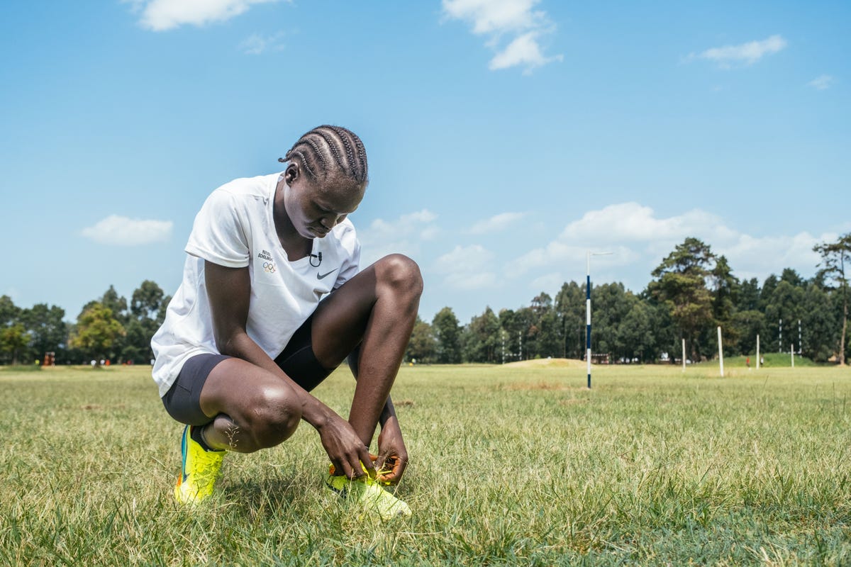 perina lokure nakang is one of a number of refugee athletes receiving a refugee scholarship from the international olympic committee to assist with training and competitions she has qualified for the ioc refugee olympic team, which will compete at paris 2024