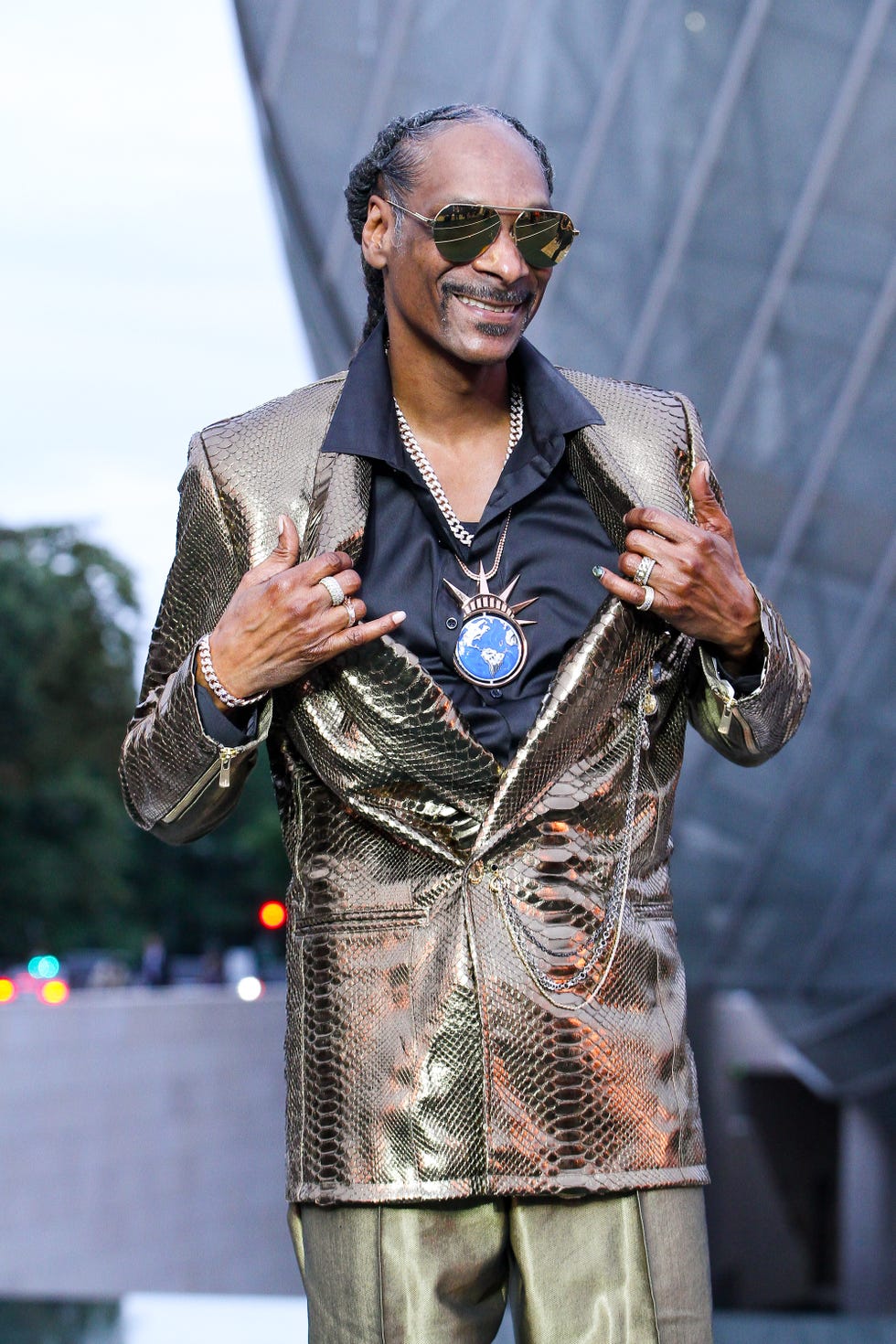 paris, france july 25 snoop dogg attends the prelude to the olympics on july 25, 2024 in paris, france photo by lyvans boolakyfilmmagic