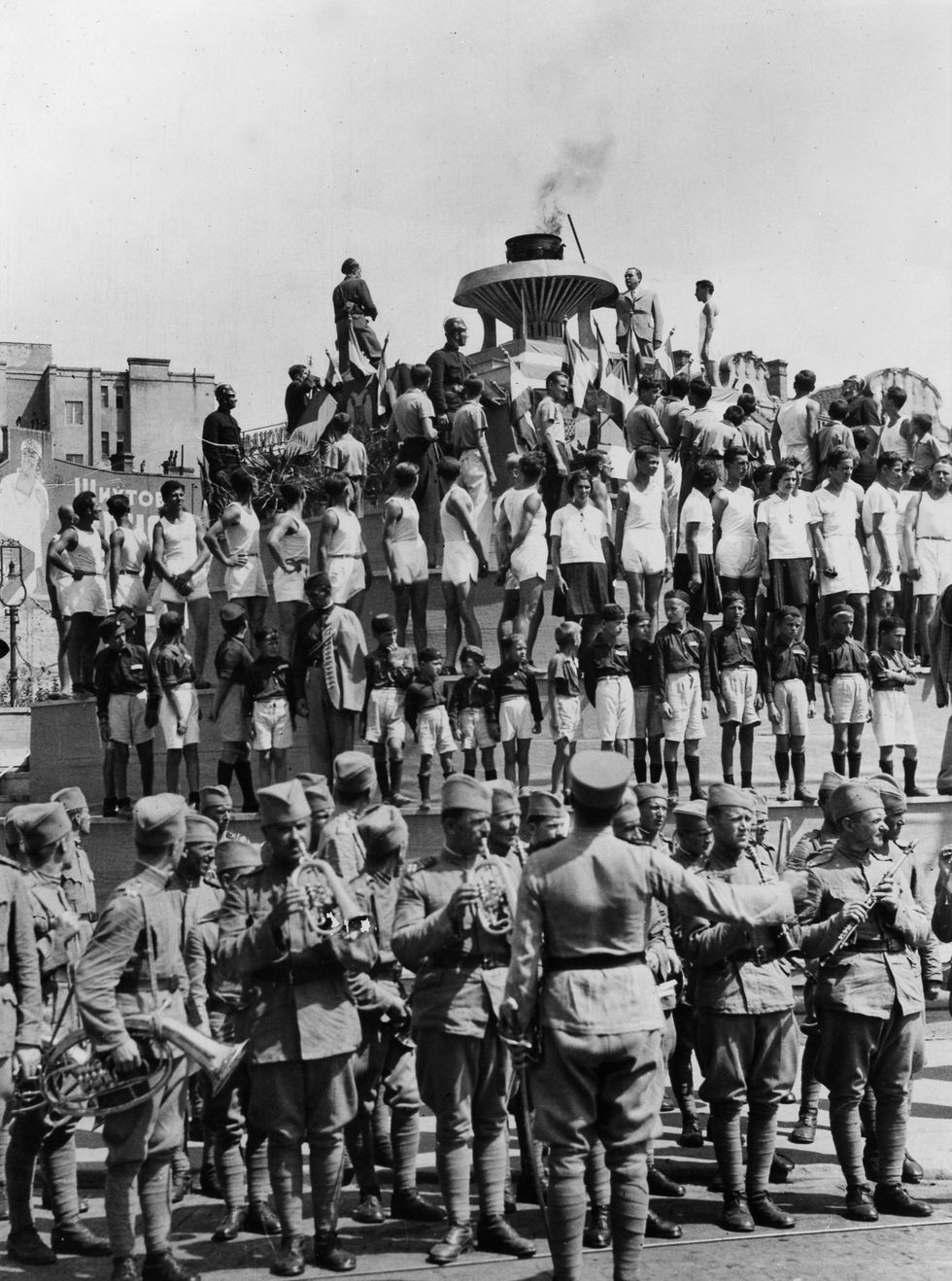 olympische spiele 1936 in berlin entzuenden d flamme, belgrad