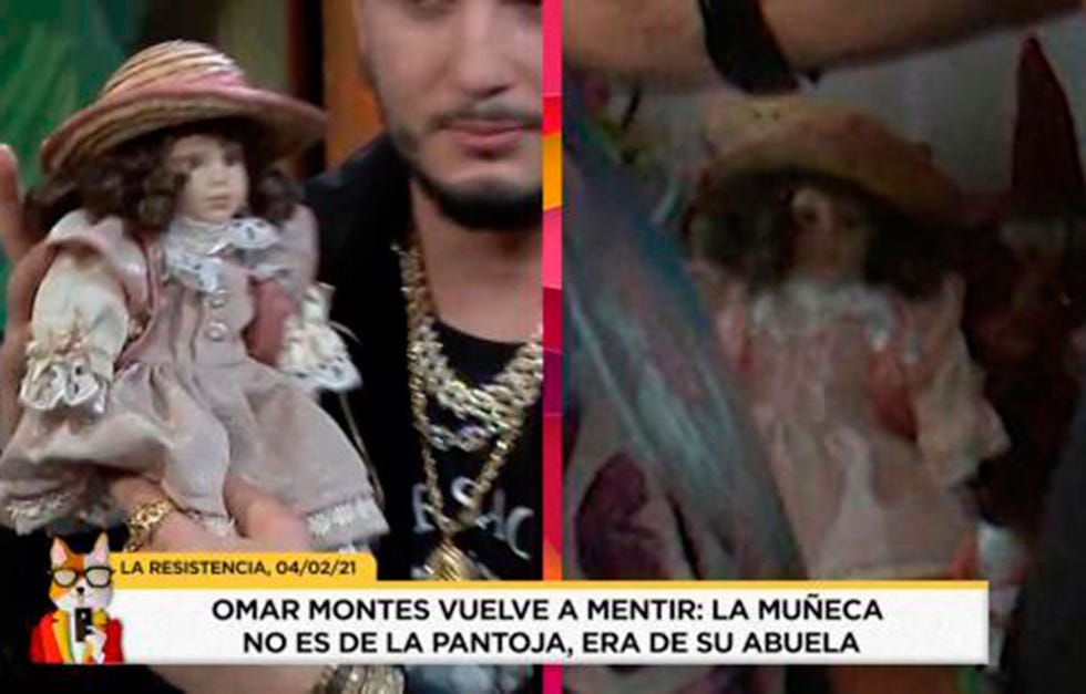 omar montes con la muñeca que supuestamente robó de cantora ¿o era de su abuela