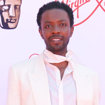 omari douglas on the red carpet at the bafta tv awards