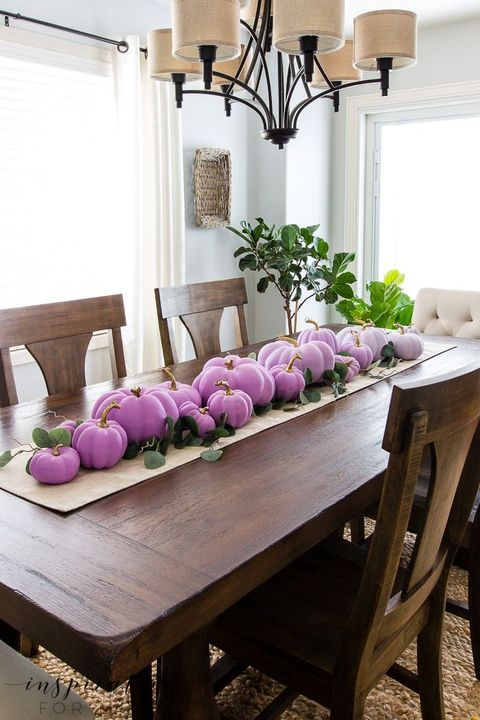 ombre painted pumpkins fall centerpieces