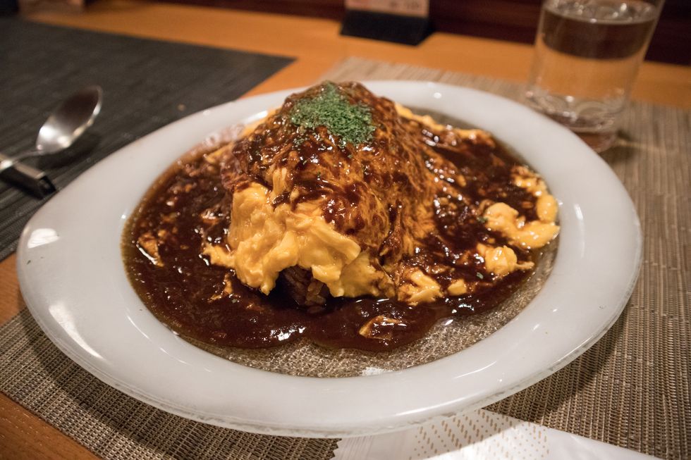 omelette rice in kyoto
