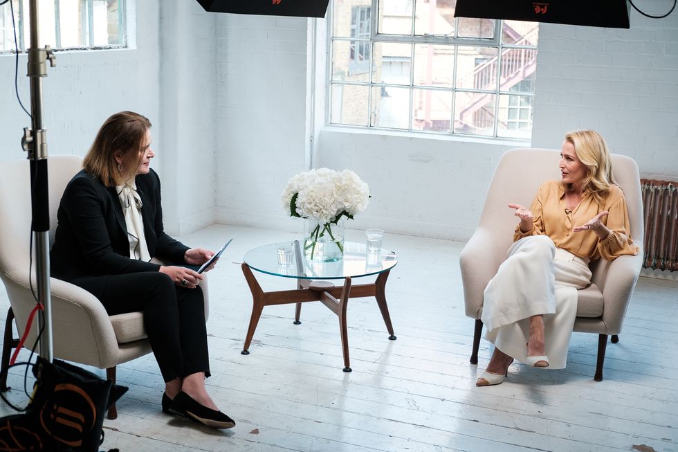 gillian anderson in conversation with bazaar﻿'s editor lydia slater﻿