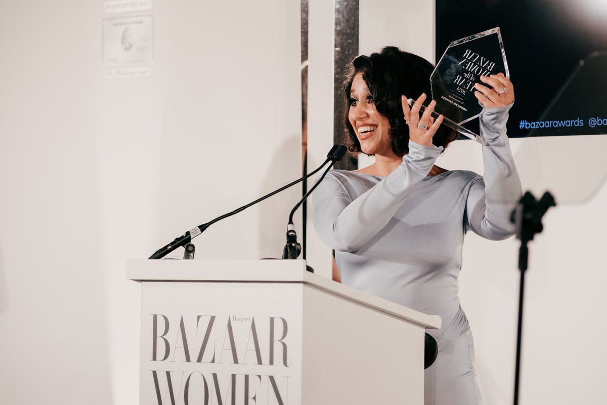 preview for Maya Jama presents Raye with the Musician of the Year award