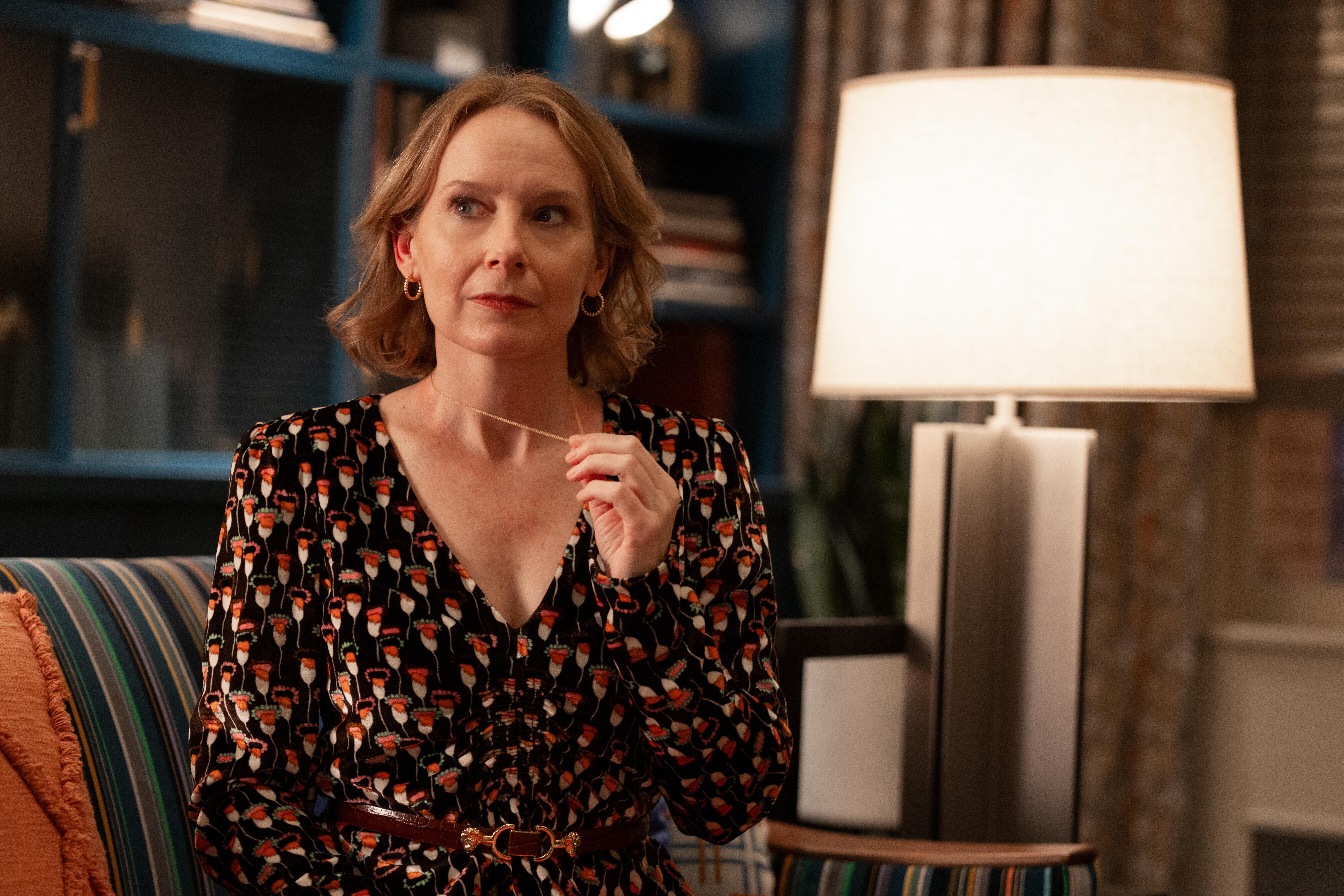 only murders in the building    the boy from 6b   episode 107    with the investigation scratching at a web of old crimes originating inside the building, a mysterious young man turns the tables to spy on charles, oliver  mabel jan amy ryan, shown photo by craig blankenhornhulu