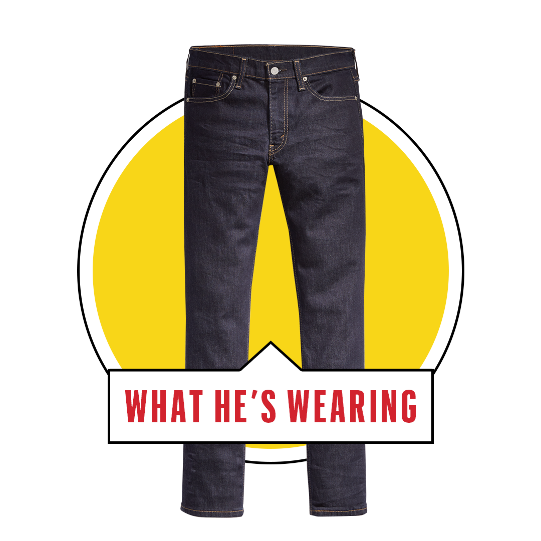 Jeans, Denim, Clothing, Yellow, Trousers, Textile, Font, Pocket, Brand, Carpenter jeans, 