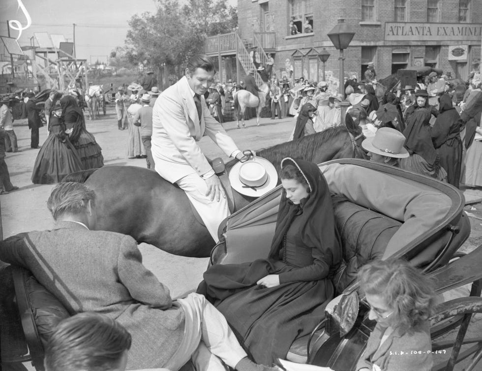 Clark Gable Rehearsing Lines with Vivien Leigh