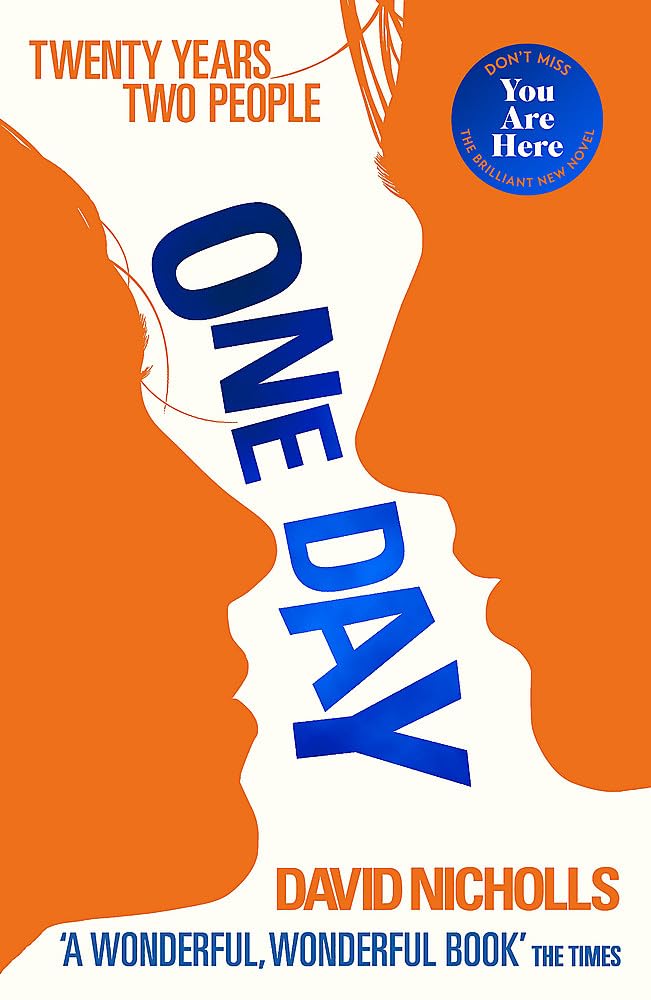book cover featuring two faces and a title
