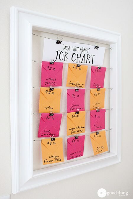 one good thing by jillee chore chart idea