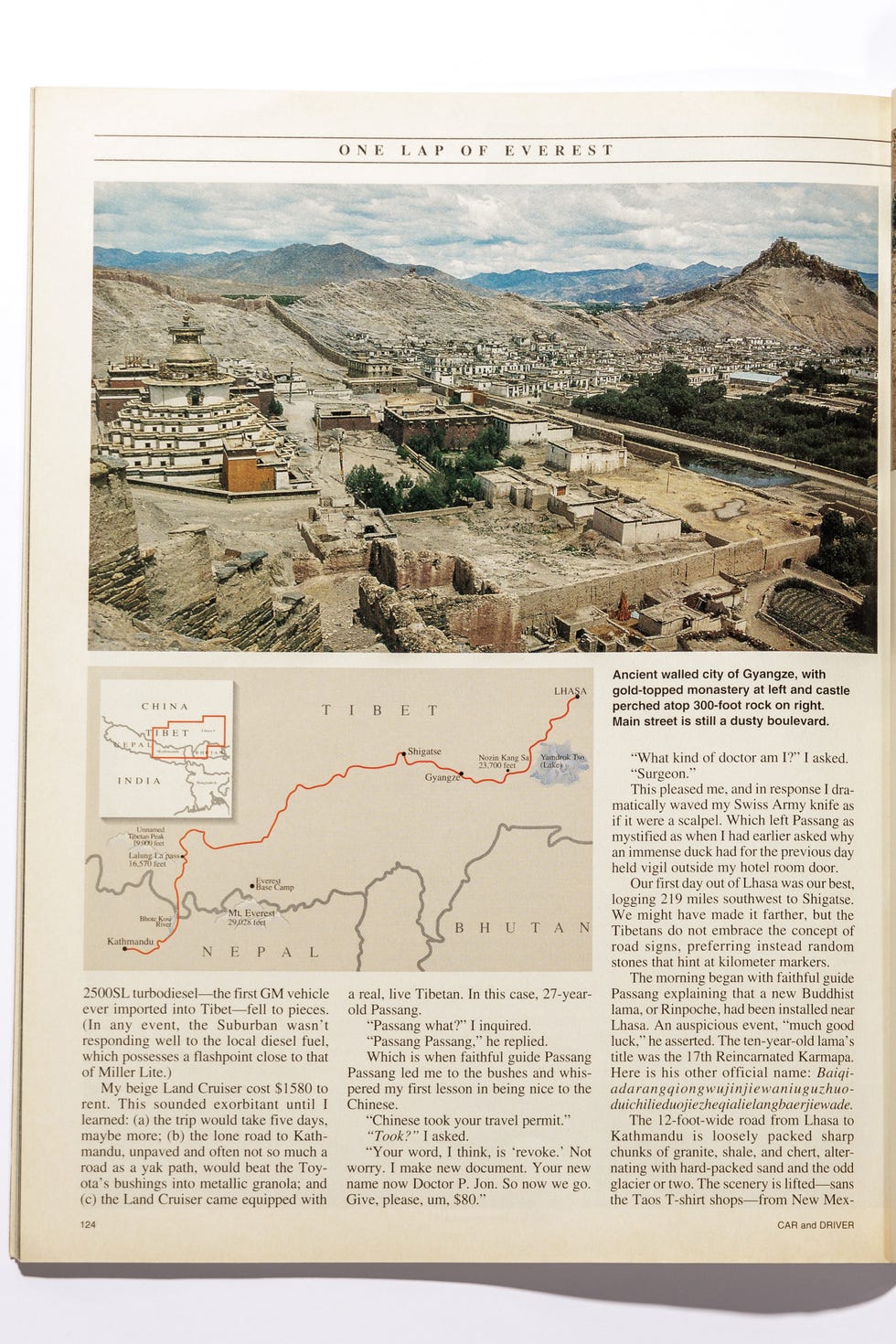 car and driver, february 1995 one lap of everest