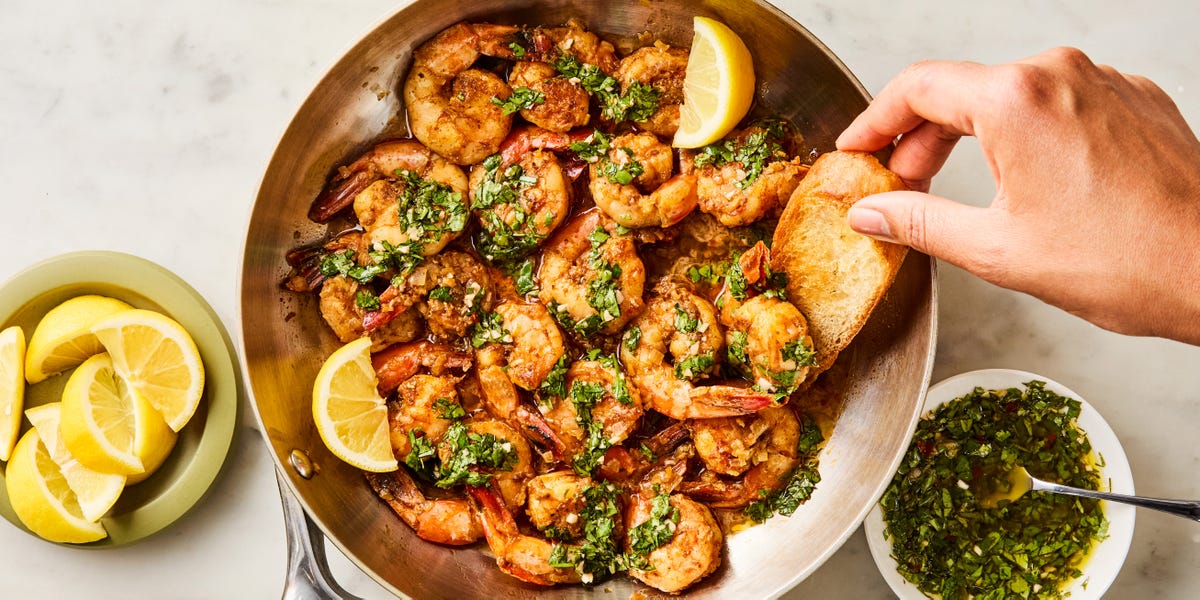preview for I Can't Stop Making This Satisfying 30-Minute One Pan Shrimp Dinner