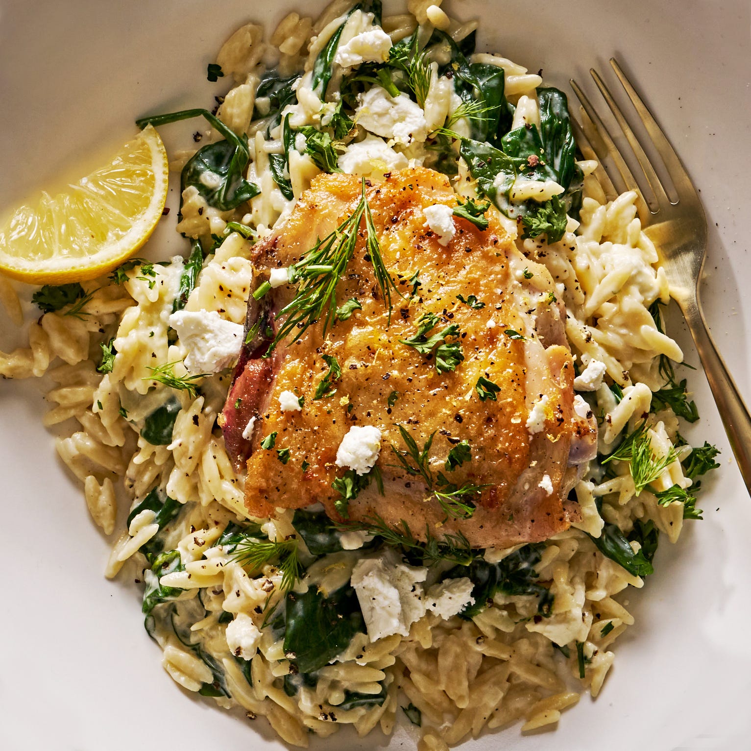 Best One-Pan Lemon Chicken & Orzo Recipe - How To Make One-Pan Chicken