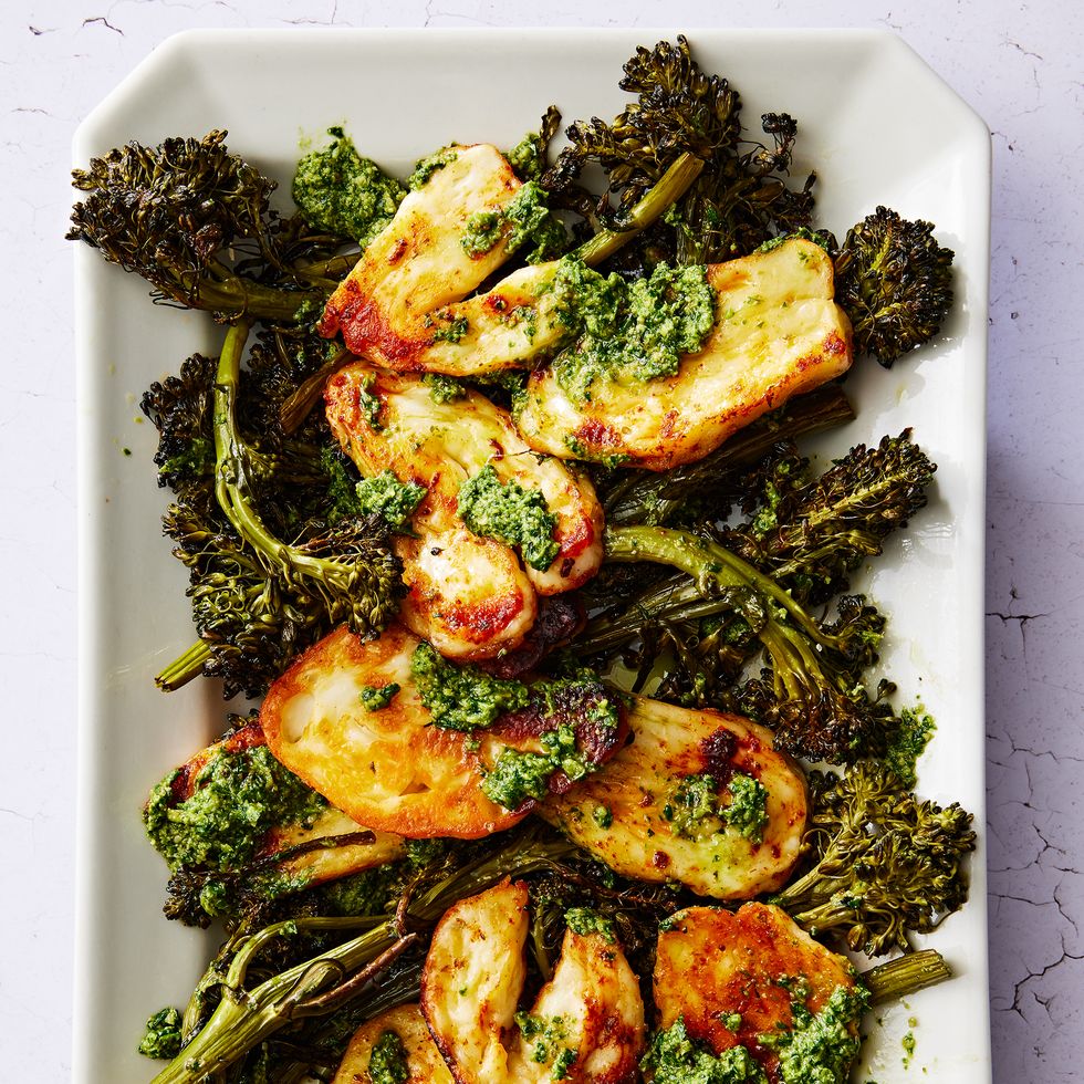 Best Sheet Pan Roasted Halloumi & Broccolini Recipe - How To Make ...