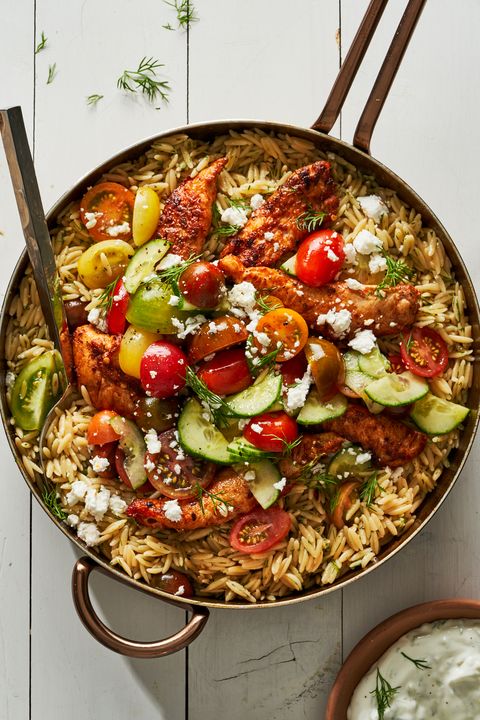 Best Chicken & Orzo Skillet Recipe - How To Make Chicken & Orzo
