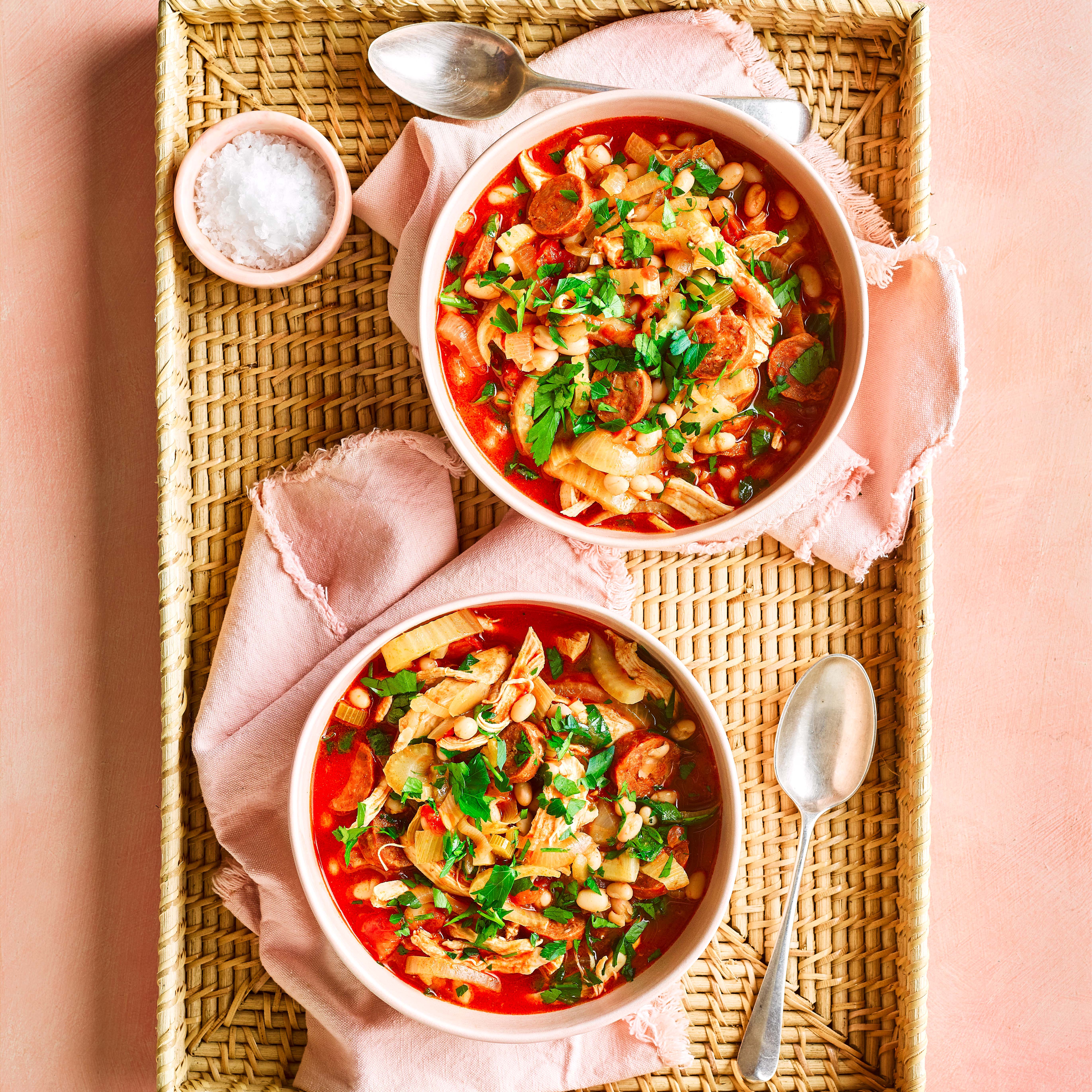 chicken, chorizo and bean stew