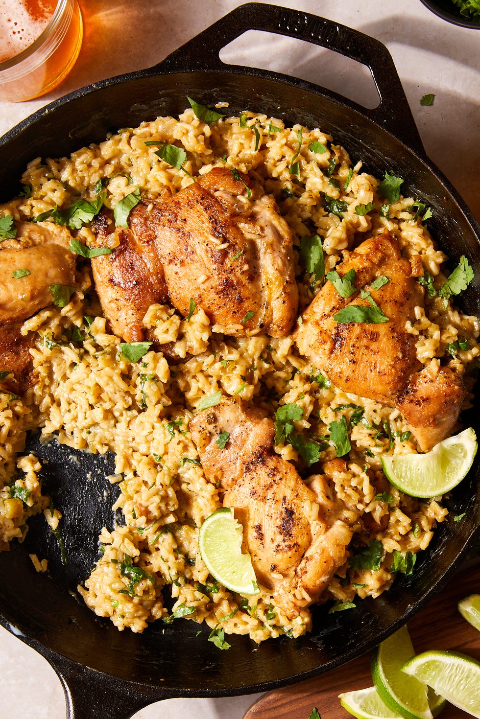 one pan green chile chicken and rice