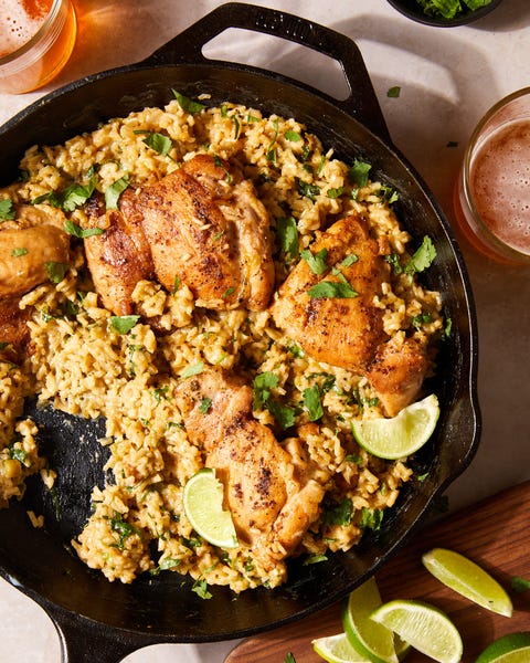 one pan green chile chicken and rice