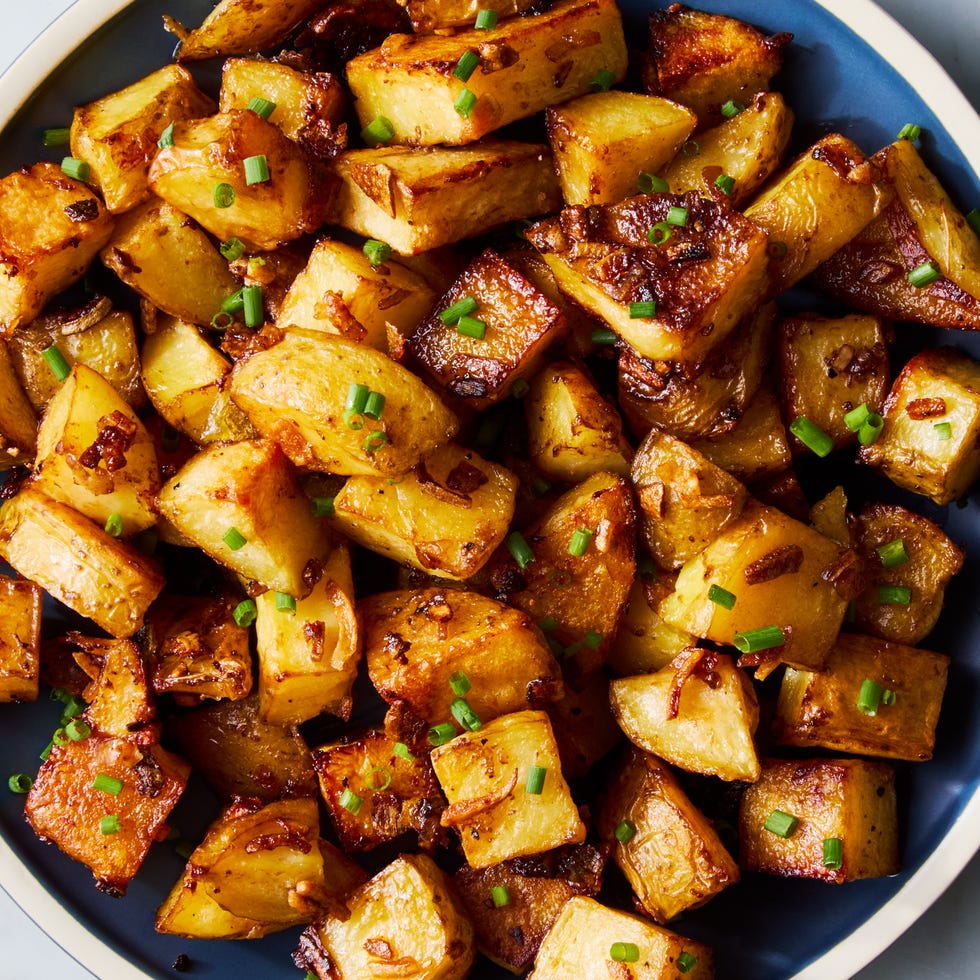 roasted potatoes coated in onion soup mix