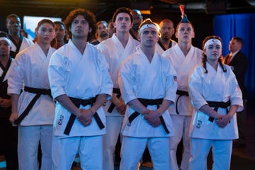 oona o'brien, xolo mariduena, gianni decenzo, jacob bertrand, mary mouser, cobra kai, season 6 part 2