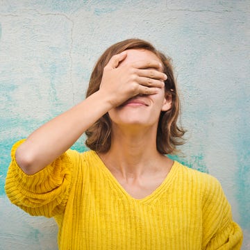 Oops memory loss young woman regretting a choice she has made