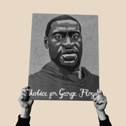 a poster with george floyd's face on it