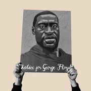 a poster with george floyd's face on it a poster with george floyd's face on it