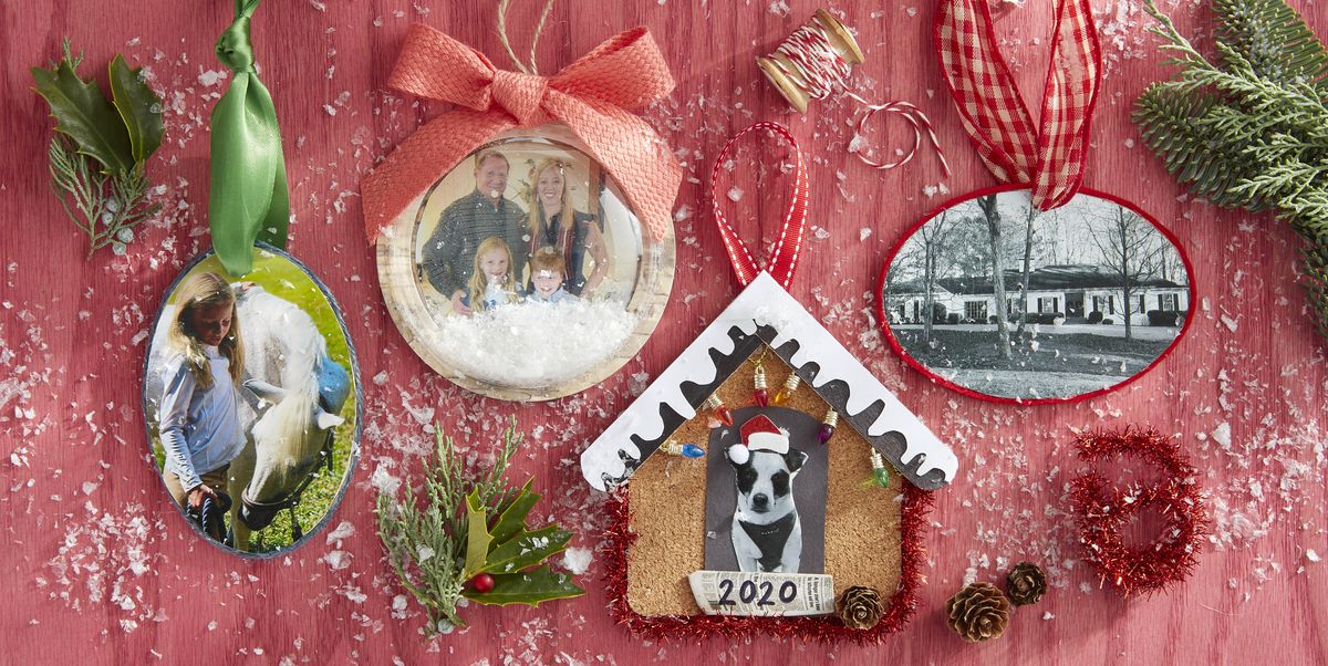 christmas ornaments made with photographs