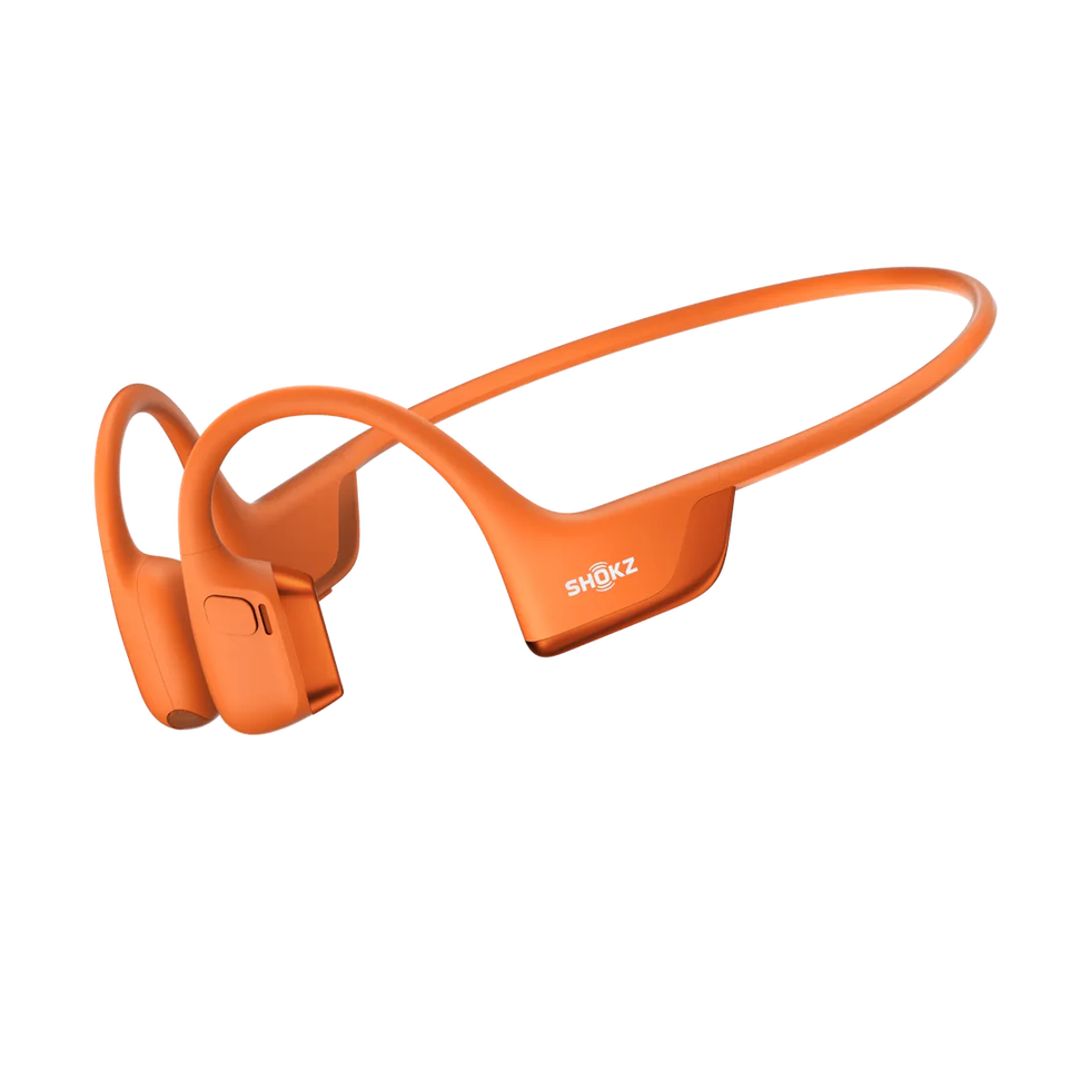 los auriculares de conducción ósea shokz openrun 2 pro en color naranja