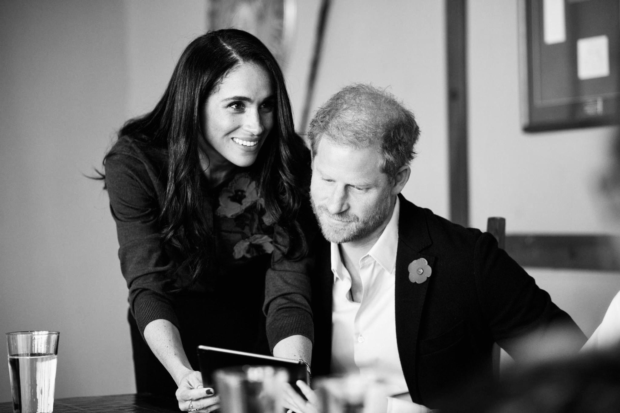 Prince Harry and Duchess Meghan Mark Remembrance Day in Matching Black Suits