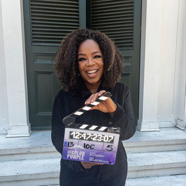 oprah on the set of the color purple