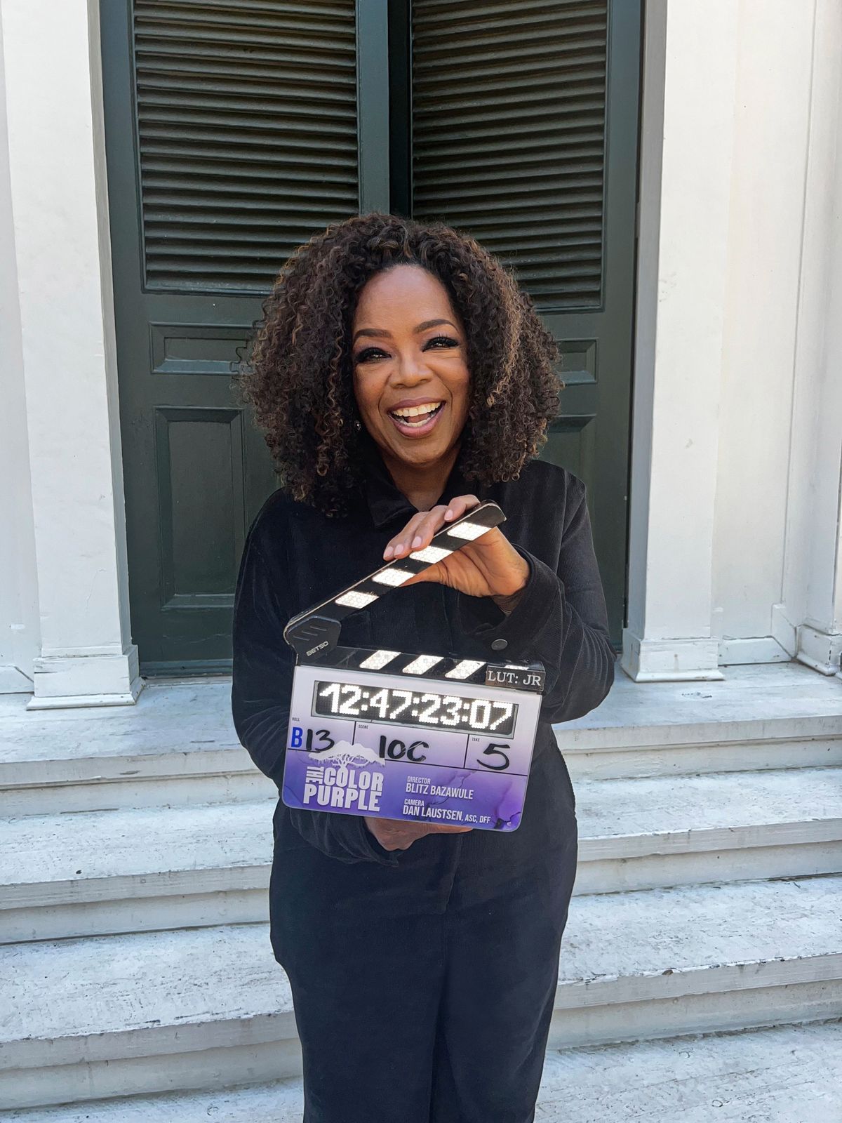 oprah on the set of the color purple
