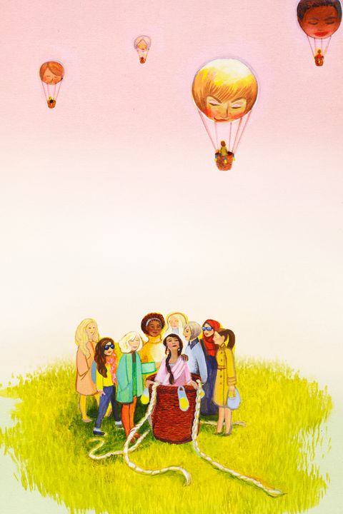 Balloon, Illustration, Yellow, Happy, Art, Summer, Hot air ballooning, Hot air balloon, Fun, Love, 