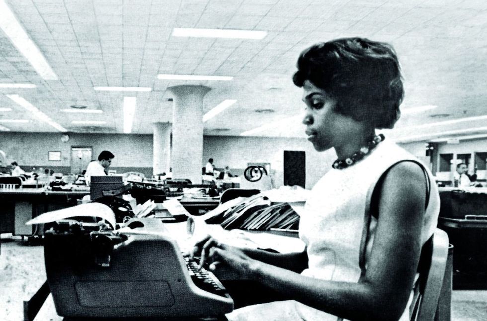 washington, dc dorothy butler gilliam at her desk soon after she started work at the washington post via getty images in 1961 in washington, dc she was the first african american female reporter hired by the washington post via getty images harry naltchayan  the washington post via getty images