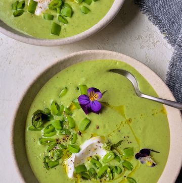 cold cucumber and avocado soup