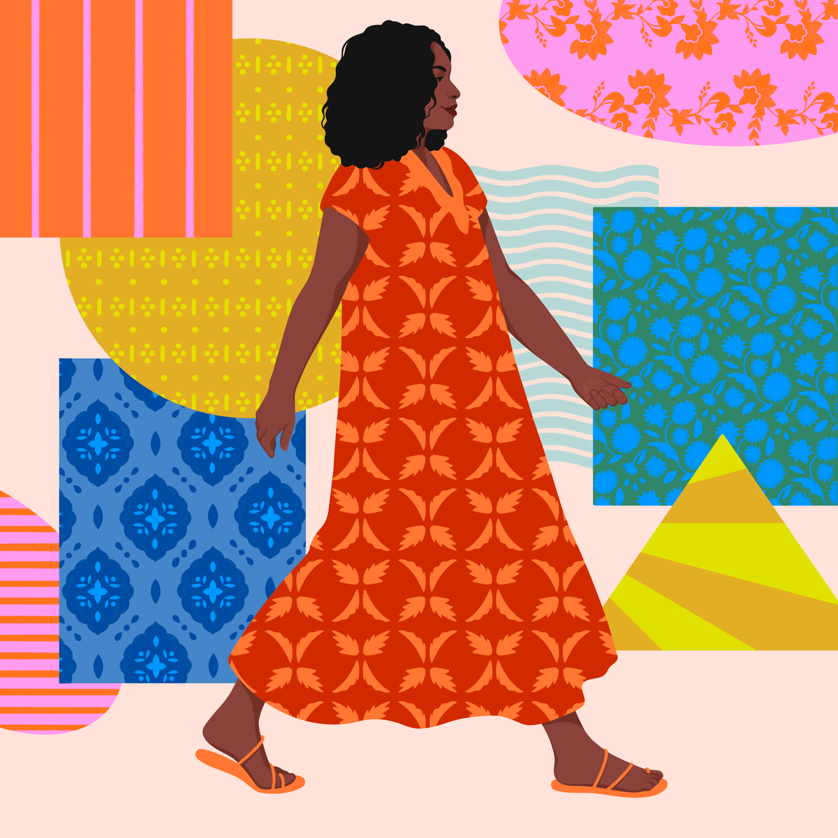 ワンピース RIPPLE SHAGGY ART TRANSFORM DRESS oprah-cannell-muumuu-color-2-