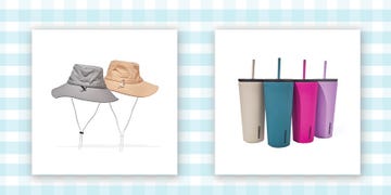 sun hats and tumblers