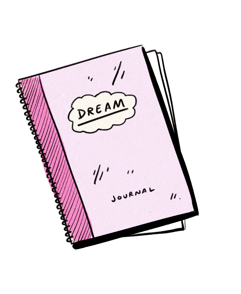 a white and pink note