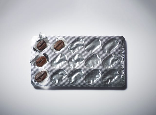 coffee bean in pill packet blister pack