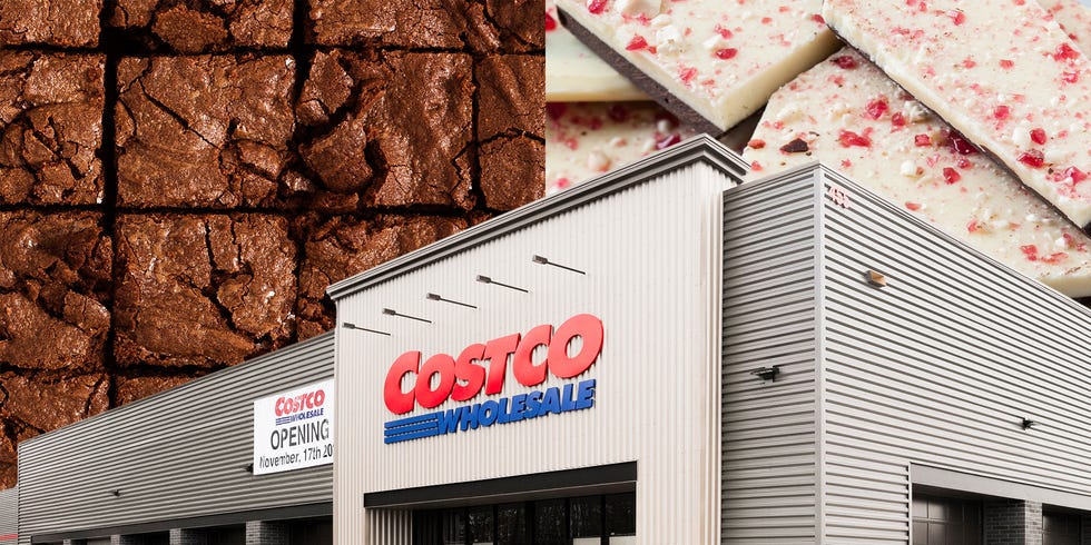 costco store with brownie and chocolate candy images