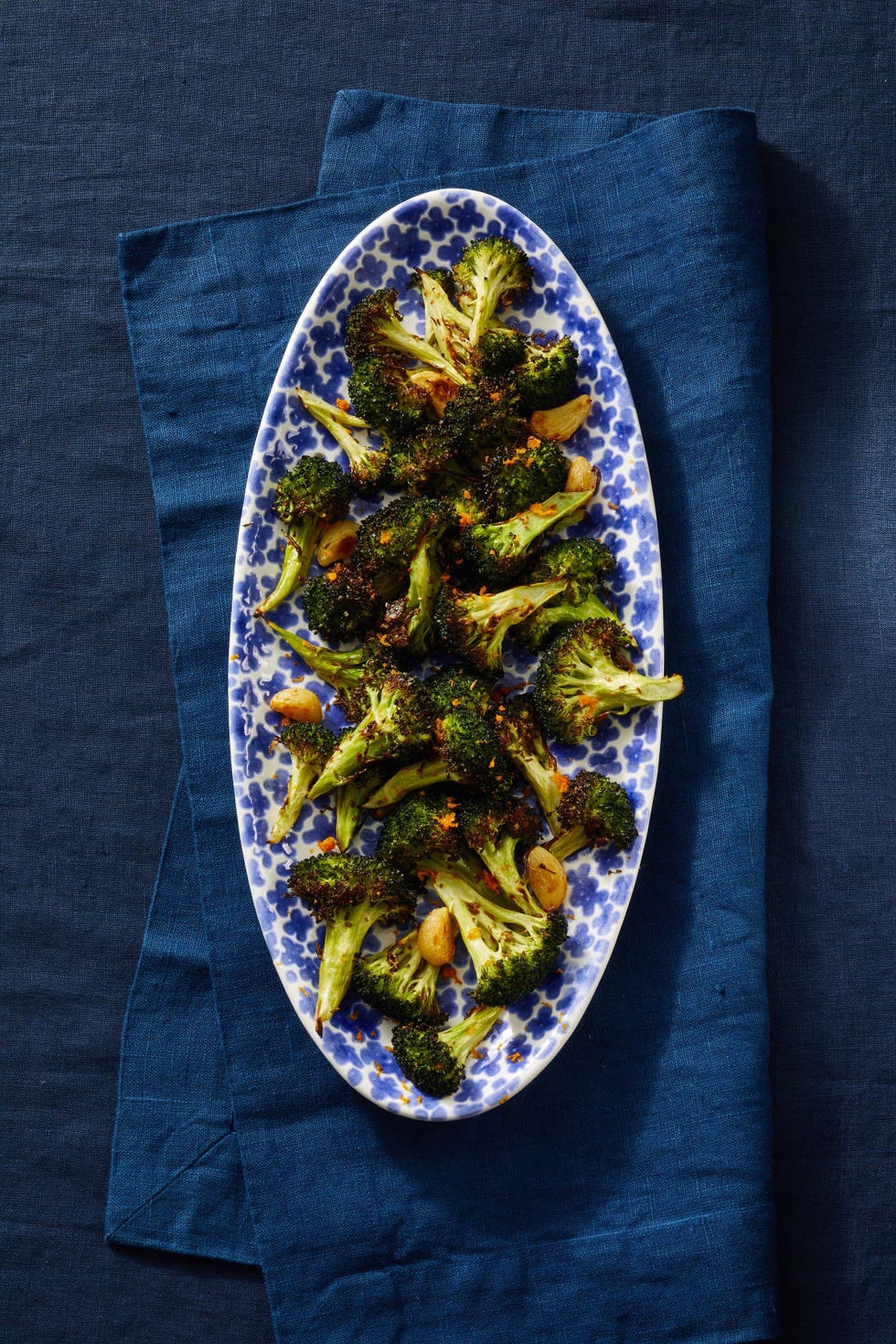 orange and garlic roasted broccoli