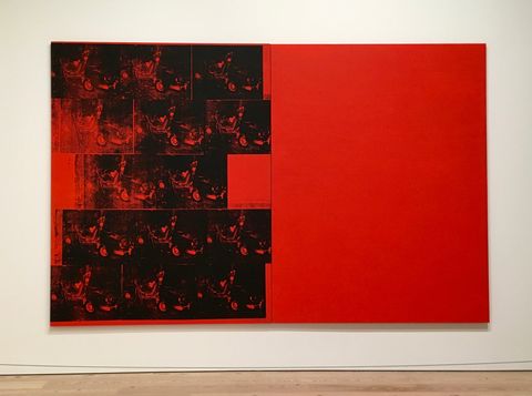 Red, Modern art, Art, Rectangle, Painting, Visual arts, Acrylic paint, Picture frame, Artwork, 