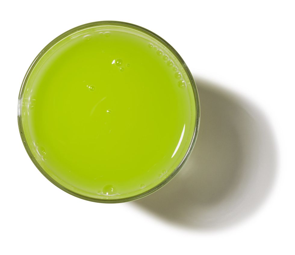 a green round object