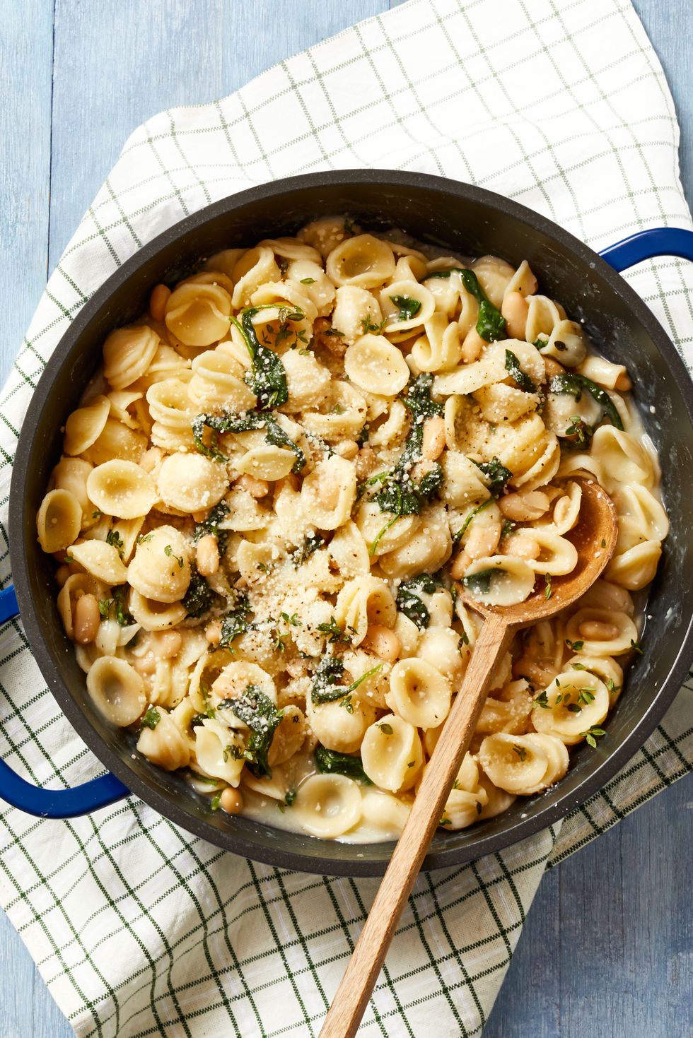 orecchiette with white beans and spinach