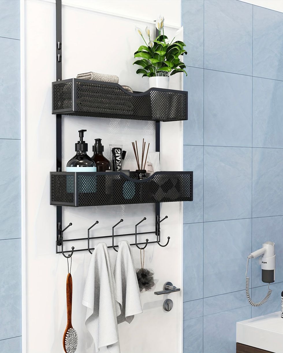 estanteria baño Estantes de pared de lujo para baño, estante de  almacenamiento de ducha de Metal