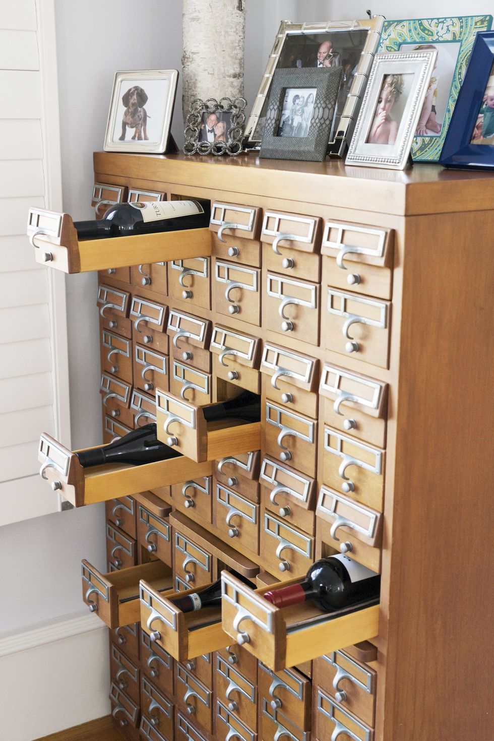 wine organization drawer