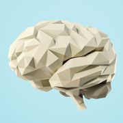 origami brain made of plain paper