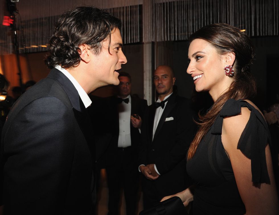 Penélope Cruz y Orlando Bloom en la fiesta de los Oscar de Vanity Fair 2014